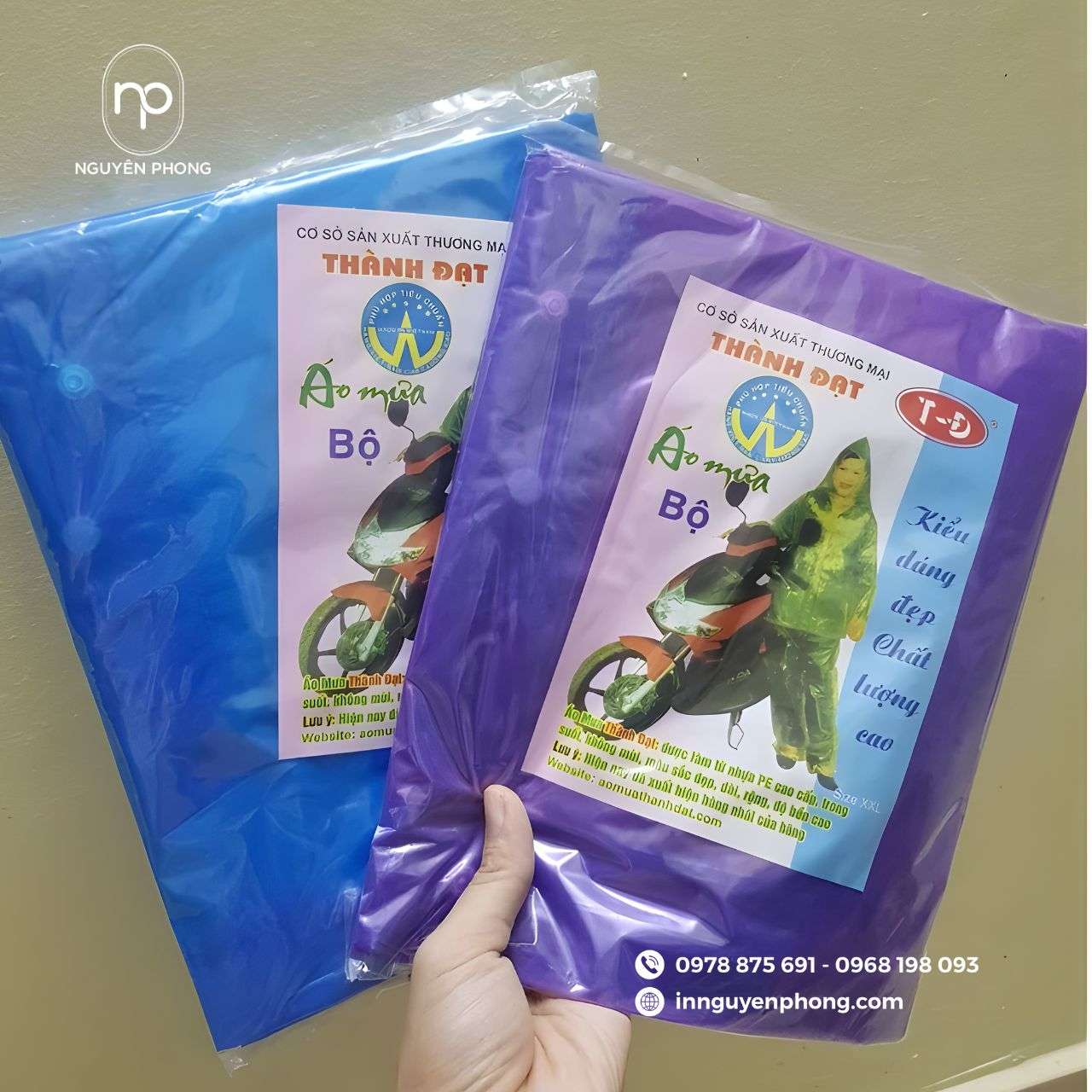 Tem áo mưa bộ cao cấp